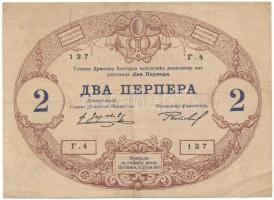 Montenegró / Osztrák-magyar megszállás 1914. 2P T:F Montenegro / Austro-Hungarian occupation 1914. 2 Perpera C:F Krause P#16