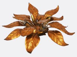 Olasz fali lámpa. Mid century, aranyozott fém. d: 45 cm