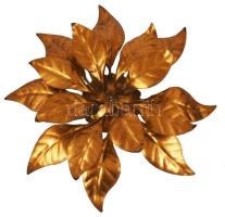 Olasz fali lámpa. Mid century, aranyozott fém. d: 45 cm