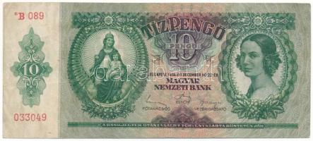 1936. 10P "*B 089 033049" csillagos sorozatszámmal T:F Adamo P9