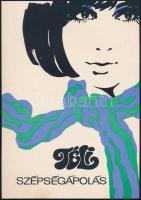 cca 1975 Fabulon, Téli szépségápolás. Kétoldalas villamosplakát, papír. Jelzés nélkül. Kner Nyomda, 24×16,5 cm