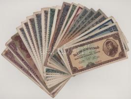 Vegyes 20db-os Pengő bankjegy tétel T:F,VG