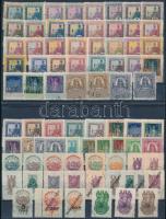 1922-1945 80 db törvénykezési illetékbélyeg 2 stecklapon