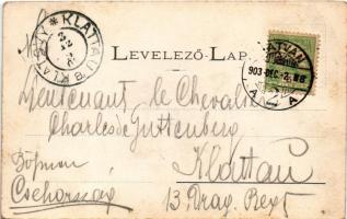 1903 Hatvan, Posta és takarékpénztár. Hoffmann M. L. kiadása (EK)