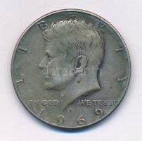 Amerikai Egyesült Államok 1969D 1/2$ Ag "Kennedy" T:XF patina USA 1969D 1/2 Dollar Ag "Kennedy" C:XF patina Krause KM#202a
