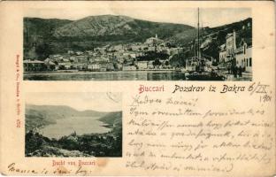 1901 Bakar, Szádrév, Bukar, Bukkari, Buccari; Bucht von Buccari. Stengel &amp; Co. 4792. / látkép / general view (fl)