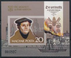 1983 Martin Luther vágott blokk