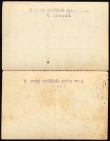 cca 1914-1918 M. kir. gyulai 2. népfölkelő gyalogezred 9. századának csoportképei, 2 db I. világhábo...