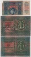 1912-1915. 10K + 20K + 100K (9db) különböző bélyegzésekkel T:VG