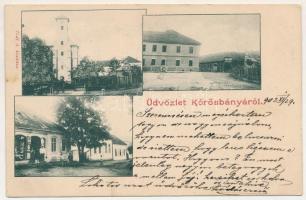 1902 Körösbánya, Kőrösbánya, Altenburg, Baia de Cris; Római katolikus templom, üzlet. Todt A. kiadás...