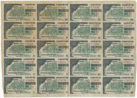 Orosz Polgárháború / Szibéria és Urál / Irkutszk 1919 (1917) 4 1/2%-os kötvény szelvényei, zöld T:VG Russia Revolution / Siberia and Urals / Irkutsk 1919 (1917) "4 1/2% bond coupons, green C:VG