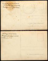 cca 1918 Balkáni front, osztrák-magyar és montenegrói tisztek tárgyalnak a fegyverletételről, 2 db I...