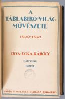 Lyka Károly: A táblabíró-világ művészete. Bp., Singer és Wolfner. Félvászon kötés, kissé kopottas ál...