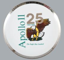 1994 Apollo 11 25 éves évfordulója dísztál, jelzett, hibátlan, d: 21 cm, dobozában.