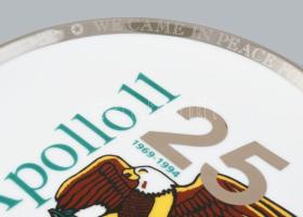 1994 Apollo 11 25 éves évfordulója dísztál, jelzett, hibátlan, d: 21 cm, dobozában