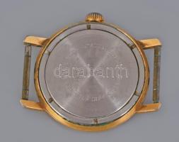 Vosztok 17 köves, acél tokos, kézi felhúzós karóra, működő állapotban, sérült plexivel 33 mm