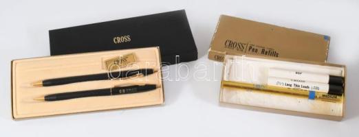 2 pár Cross toll és töltőceruza szett, tollak nem működnek (?), hozzá ceruzabetétek