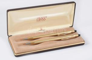 Cross töltőtoll és töltőceruza pár, arannyal futtatva, díszdobozban