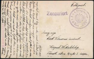 1915 Tábori posta képeslap / Field postcard "S.M. Boot 56T"