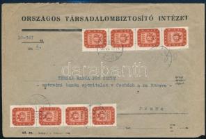 1946 (20. díjszabás) Prágába küldött levél 8 db bélyeggel / Cover to Prague