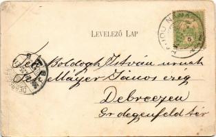 1906 Hajdúnánás, Pauliny Vilmos háza és üzlete. Bartha Imre kiadása (fa)