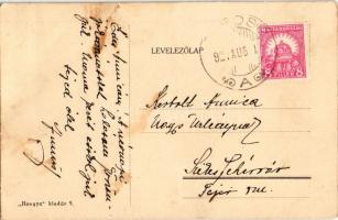 1927 Sárosd, Gróf Esterházy kastély, Hangya szövetkezet üzlete és saját kiadása (gyűrődés / crease)