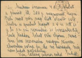 1945 (2. díjszabás) Budapest helyi expressz levelezőlap 7 db bélyeggel / Local express cover with 7 ...