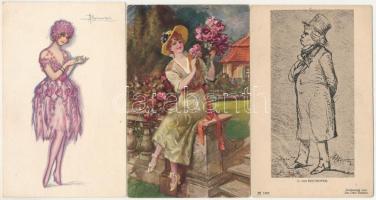 40 db RÉGI vegyes motívum képeslap, üdvözlőlap, festmény, zsánerlapok stb. / 40 pre-1945 mixed motive postcards