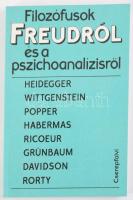 Filozófusok Freudról és a pszichoanalízisről. Heidegger, Wittgenstein, Popper, Habermas, Ricoeur, Grünbaum, Davidson, Rorty. Szerk.: Szummer Csaba, Erős Ferenc. Ford.: Bánfai Bea, Ehman Bea et alii. [Bp.], 1994, Cserépfalvi, 225 p. Kiadói papírkötés.