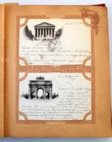 Album für illustrierte Postkarten. 132 db RÉGI külföldi és magyar város képeslap (főleg 1905 előtti)...