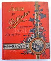 Album für illustrierte Postkarten. 132 db RÉGI külföldi és magyar város képeslap (főleg 1905 előtti)...