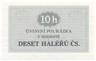 Csehszlovákia 1986. 10h (börtönpénz) vízjeles papíron T:UNC Czechslovakia 1986. 10 Halerů (prison money) on watermarked paper C:UNC