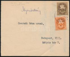 1946 Budapest helyi nyomtatvány 2 db Lovasfutárral / Local printed matter