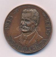 Fritz Mihály (1947-) 1995. "Szabó Géza 1895-1995 / Szeged" kétoldalas bronz emlékérem (42,5mm) T:AU,XF