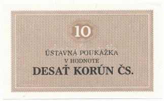 Csehszlovákia 1986. 10K (börtönpénz) vízjeles papíron T:AU Czechslovakia 1986. 10 Korun (prison money) on watermarked paper C:AU