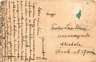 Mezőcsát, Községháza, Hősök szobra (kopott sarkak / worn corners)