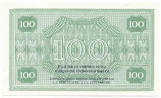 Csehszlovákia 1986. 100K (börtönpénz) vízjeles papíron T:AU
Czechslovakia 1986. 100 Korun (prison m...
