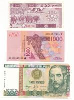 Vegyes: Nyugat-Afrikai Államok / Elefántcsontpart 2003. 1000Fr + Peru 1988. 1000I + Szomália 1987. 50Sh T:UNC-XF Mixed: West African States / Ivory Coast 2003. 1000 Francs + Peru 1988. 1000 Iintis + Somalia 1987. 50 Shilin C:UNC-XF