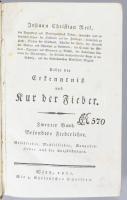 Reil, Johann Christian: Ueber die Erkenntniß und Kur der Fieber. Bd 2-3. XXIV. 534p, XXVI. 496p. Korabeli kartonált papírkötésben gerincvignettával. Úttörő munka láz okairól és kezeléséről