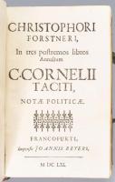 Christophori Forstneri austrii, Ad libros Annalium C. Cornelii Taciti, notae politicae... Francofurt...