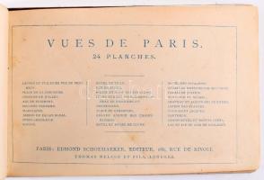 ca 1880 Vues de Paris 24 Planches. Edmond Schoemaker - Thomas Nelson Londres 24 p 24 t. Aranyozott i...