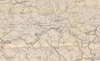 1948 A Mátra térképe, tervezte: Szegő István, Bp., Kókai Lajos kiadása, rajta túraútvonalakkal, kise...