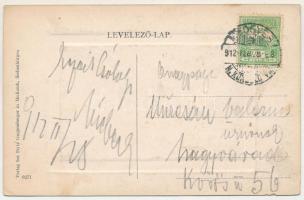 1912 Medgyes, Mediasch, Medias; utcakép, R. Caspari üzlete, templom. Fritz Guggenberger kiadása / st...