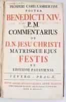 Prosperi Card. Lambertini Postea Benedicti XIV PM. commentarious de D. N. Jesu Christi matrisque eju...