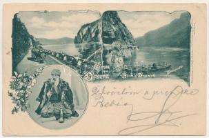 1900 Ada Kaleh (Orsova), Kazán-szoros, Bego Mustafa. Kretzschmar und Schatz / Kasanpartie, Kasaneing...