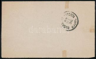 1889 5kr díjjegyes zárt levelezőlap / PS-cover card "GYÖNGYÖS"