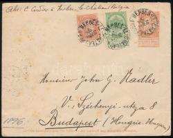 1896 Díjkiegészített díjjegyes boríték / PS-cover with additional franking