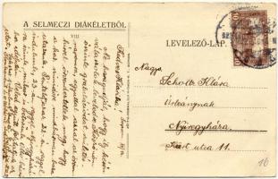 1922 Selmecbánya, Schemnitz, Banská Stiavnica; A balek. A Selmeci Diákéletből VIII. Studentika. Rött...