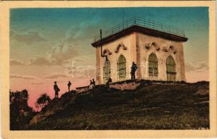 Selmecbánya, Banská Stiavnica; pavilon a Szitnya csúcsán, menedékház / mountain top, tourist house (EK)