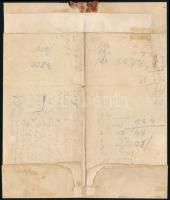 ~1840 Portós levél / Unpaid cover "PÁPA" + "ALBA" + "LEPSÉNY" + "...